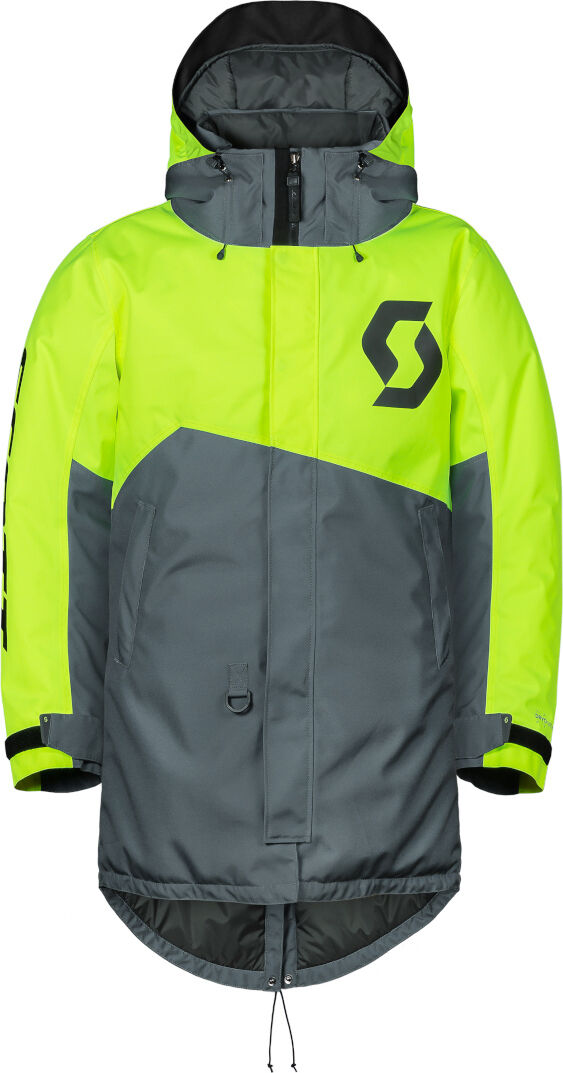 Scott Warm-Up Abrigo para motos de nieve - Negro Gris Amarillo (2XS XS)