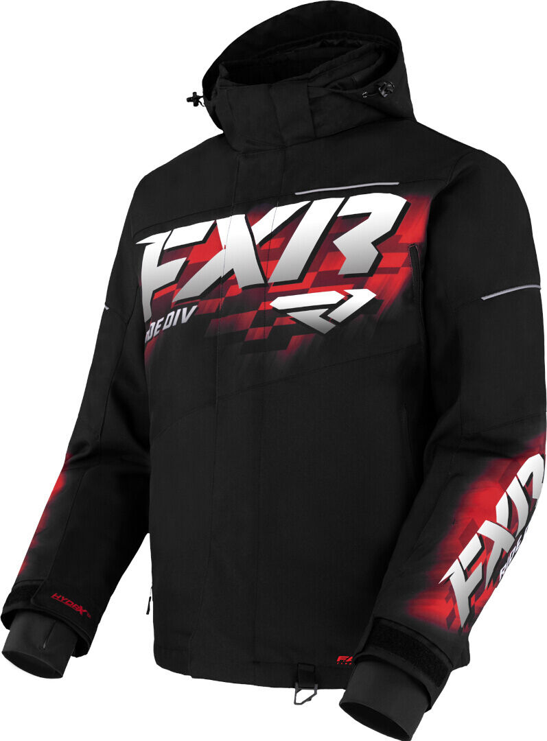 FXR Fuel 2023 Chaqueta para moto de nieve - Negro Blanco Rojo (XL)