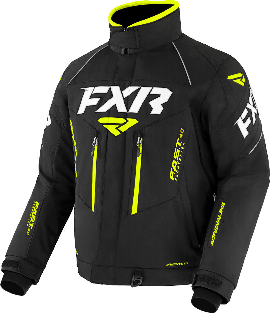 FXR Adrenaline 2-in-1 2023 Chaqueta para moto de nieve - Negro Amarillo (2XL)