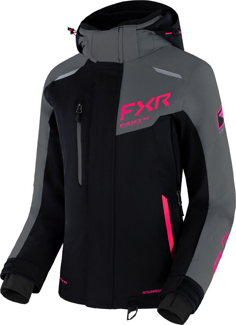 FXR Renegade FX 2-in-1 2023 Chaqueta para motonieve para damas - Negro Gris Rosa (XL)