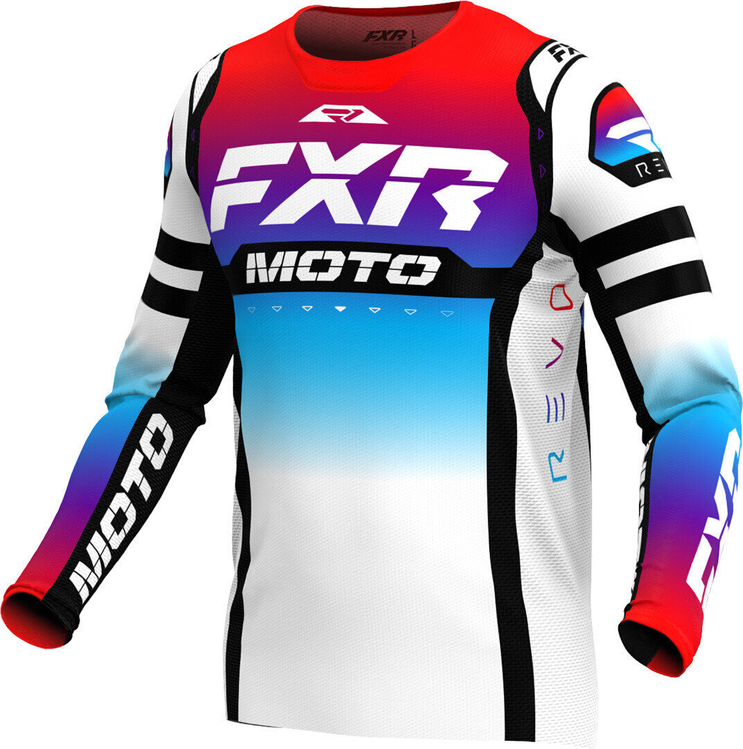 FXR Revo Pro LE Maillot de motocross - Blanco Rojo Azul