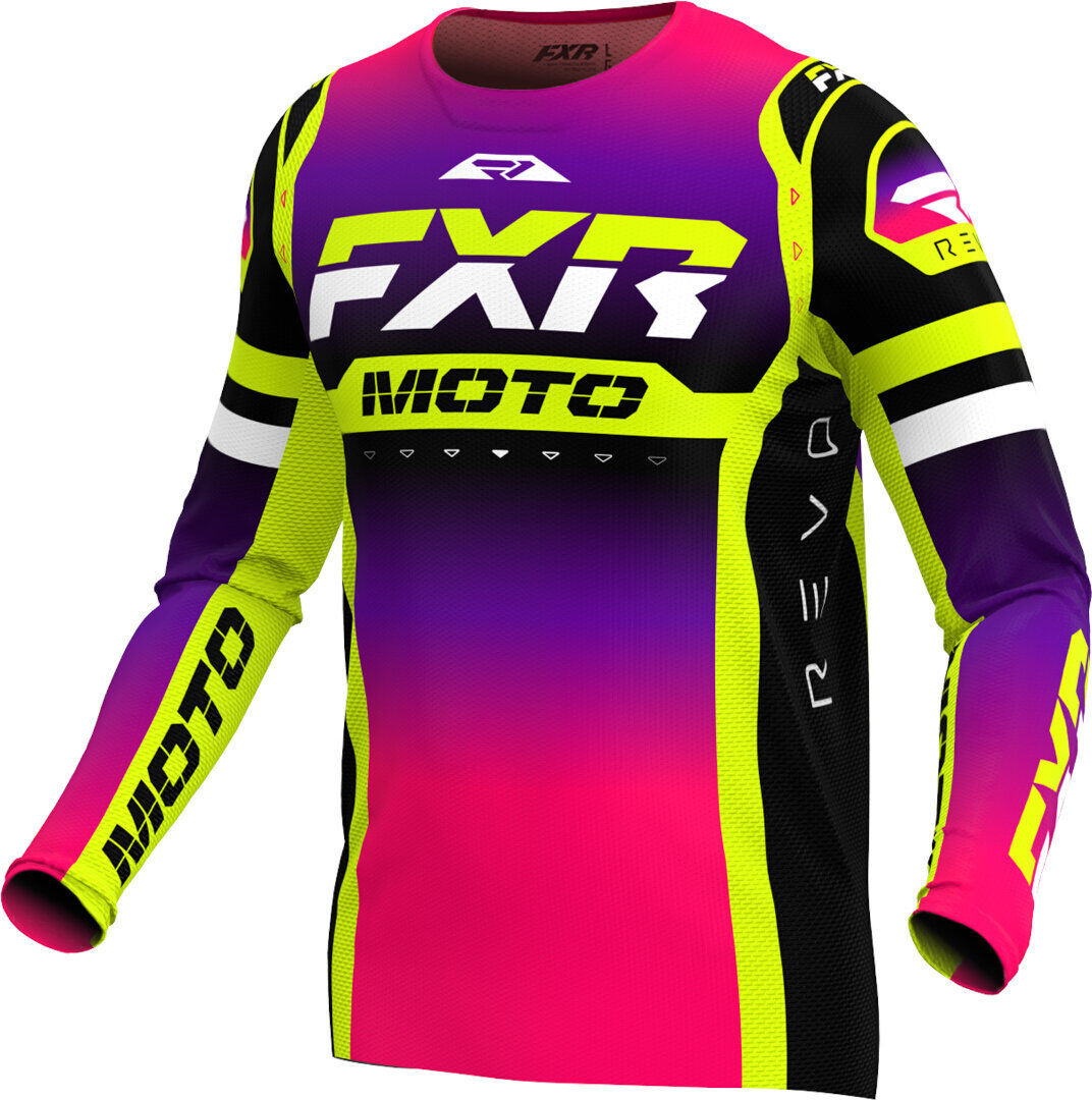 FXR Revo Pro LE Maillot de motocross - Negro Amarillo (2XL)