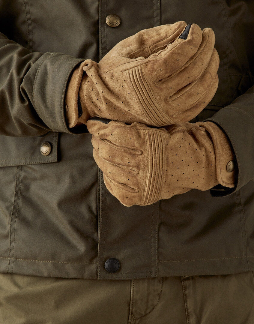 Belstaff Montgomery Guantes de moto perforados - Beige (S)