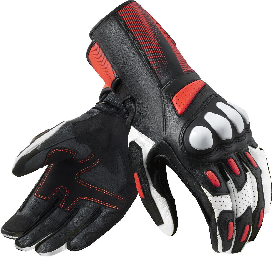 Revit Metis 2 Guantes de motocicleta - Negro Blanco Rojo (2XL)