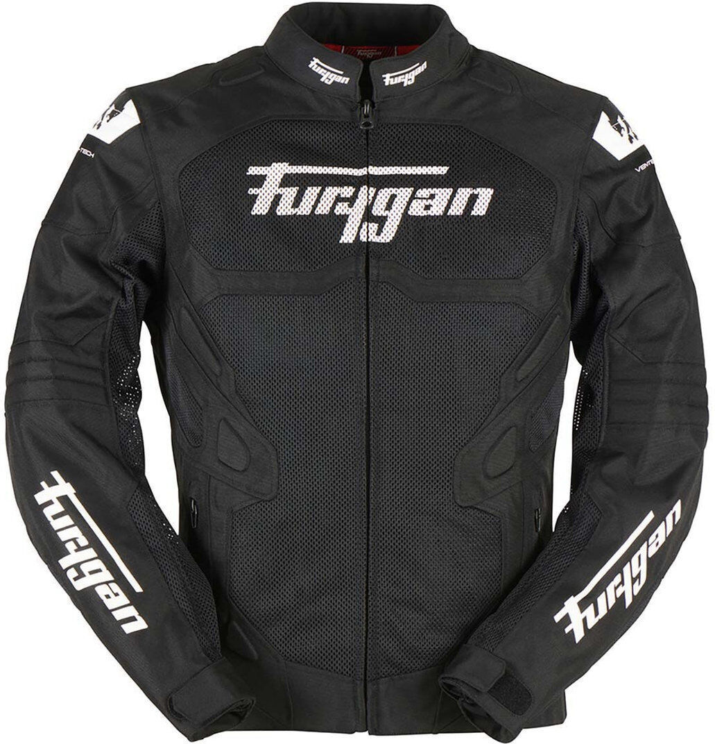 Furygan Atom Vented Evo Chaqueta textil de motocicleta perforada - Negro Blanco (XL)