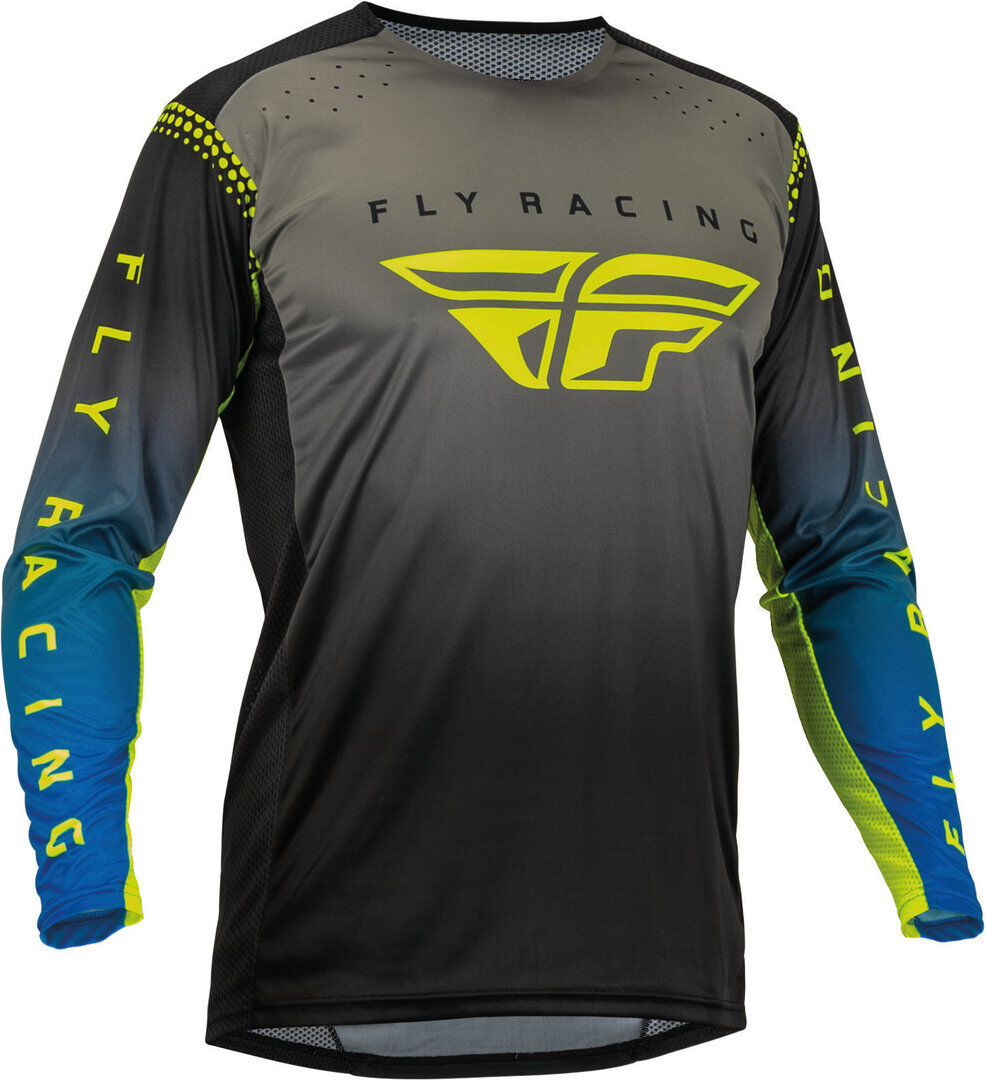 FLY Racing Lite 2023 Maillot de motocross - Gris Azul Amarillo