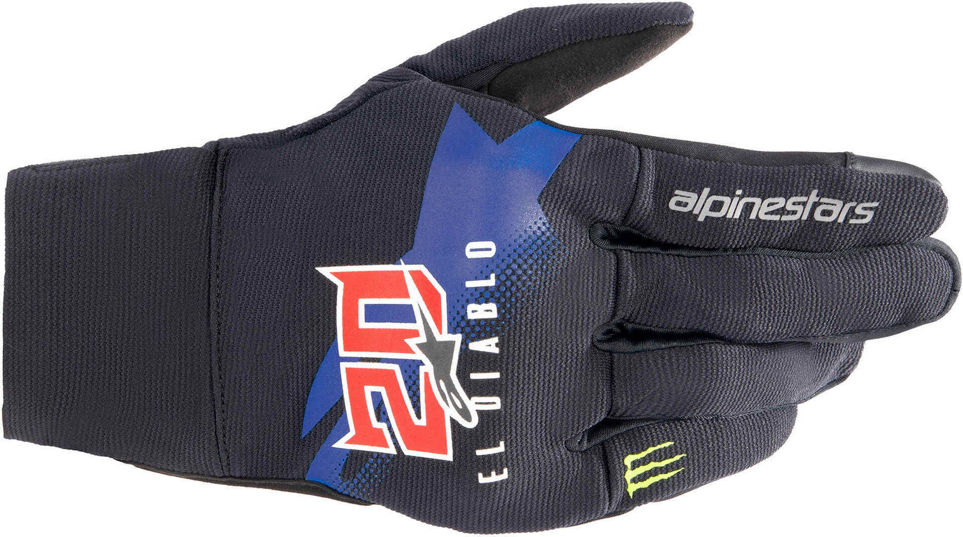 Alpinestars FQ20 Reef Monster Guantes de motocicleta - Negro Rojo Azul (3XL)