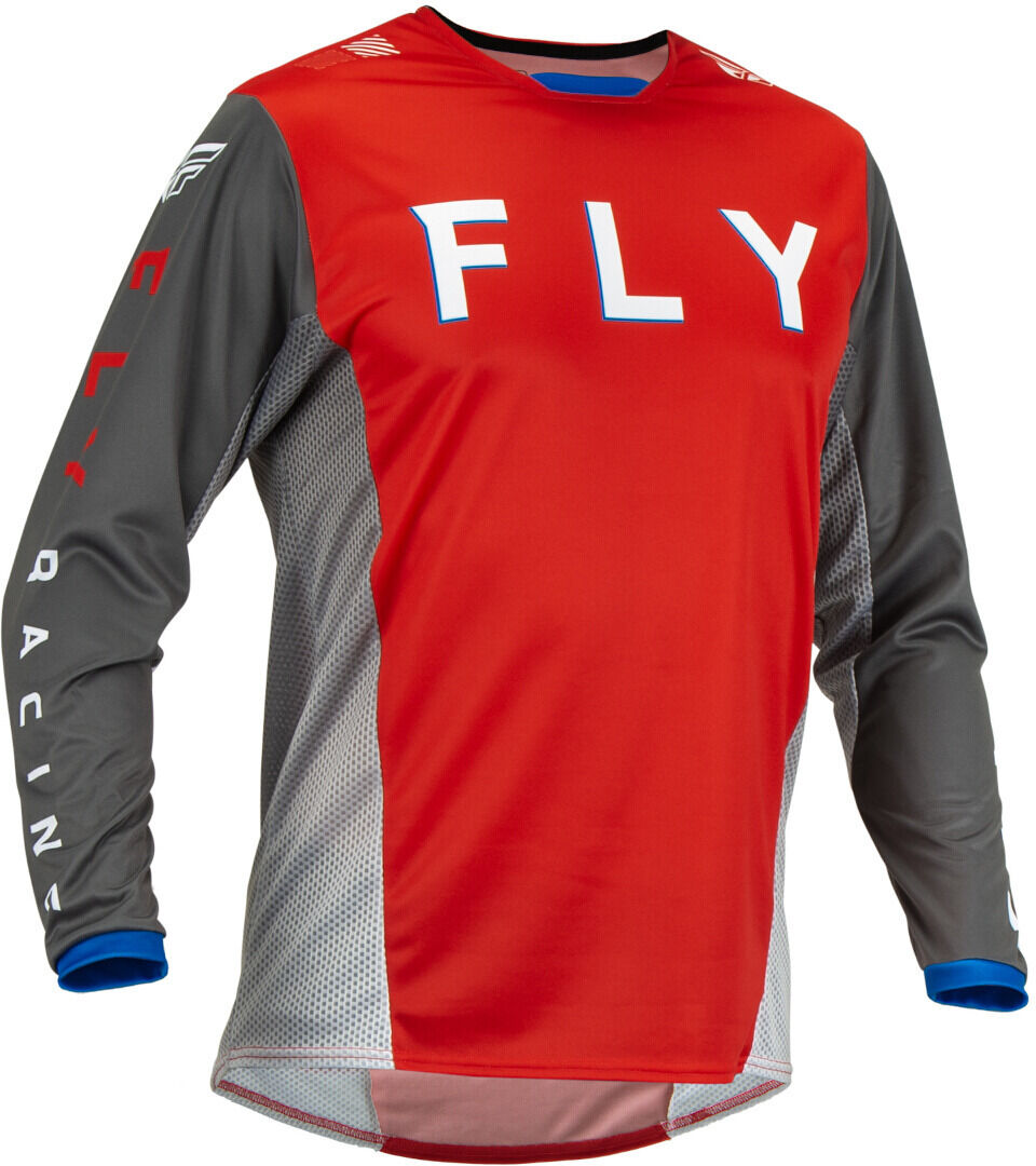 FLY Racing Kinetic Kore Maillot de motocross - Gris Rojo (S)