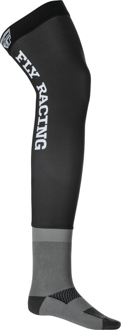FLY Racing Knee Brace Calcetines - Negro Gris Blanco (S M)