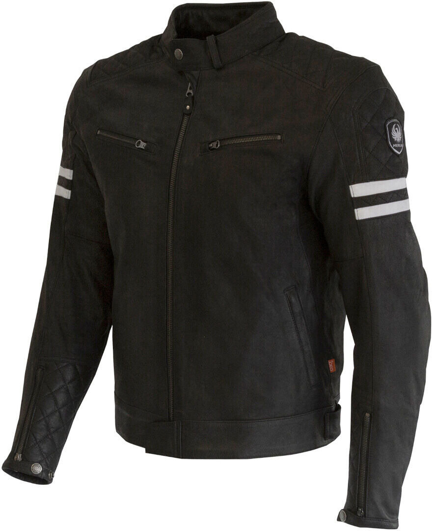 Merlin Hixon II D3O Chaqueta de cuero de motocicleta - Negro (M)