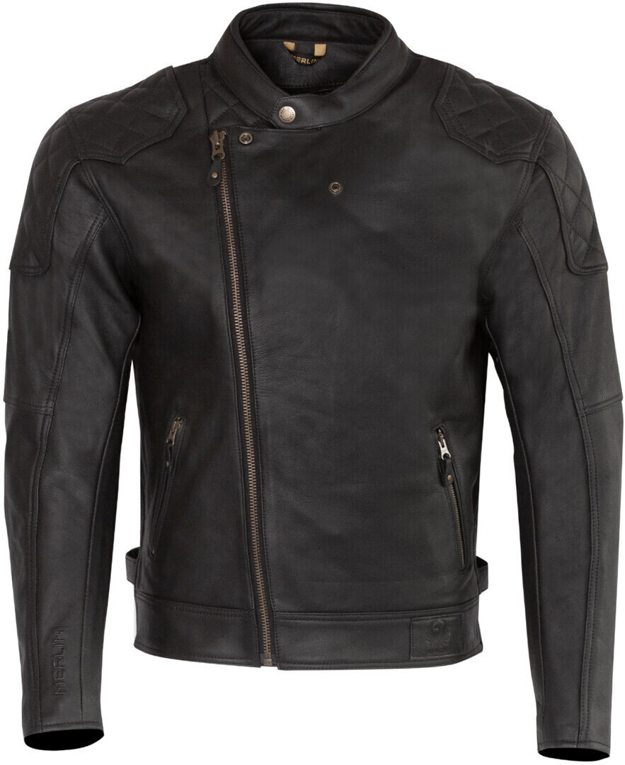 Merlin Chester D3O Cafe Chaqueta de cuero de motocicleta - Negro (S)