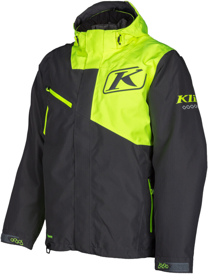 Klim Kompound Chaqueta para moto de nieve - Negro Gris Amarillo (L)