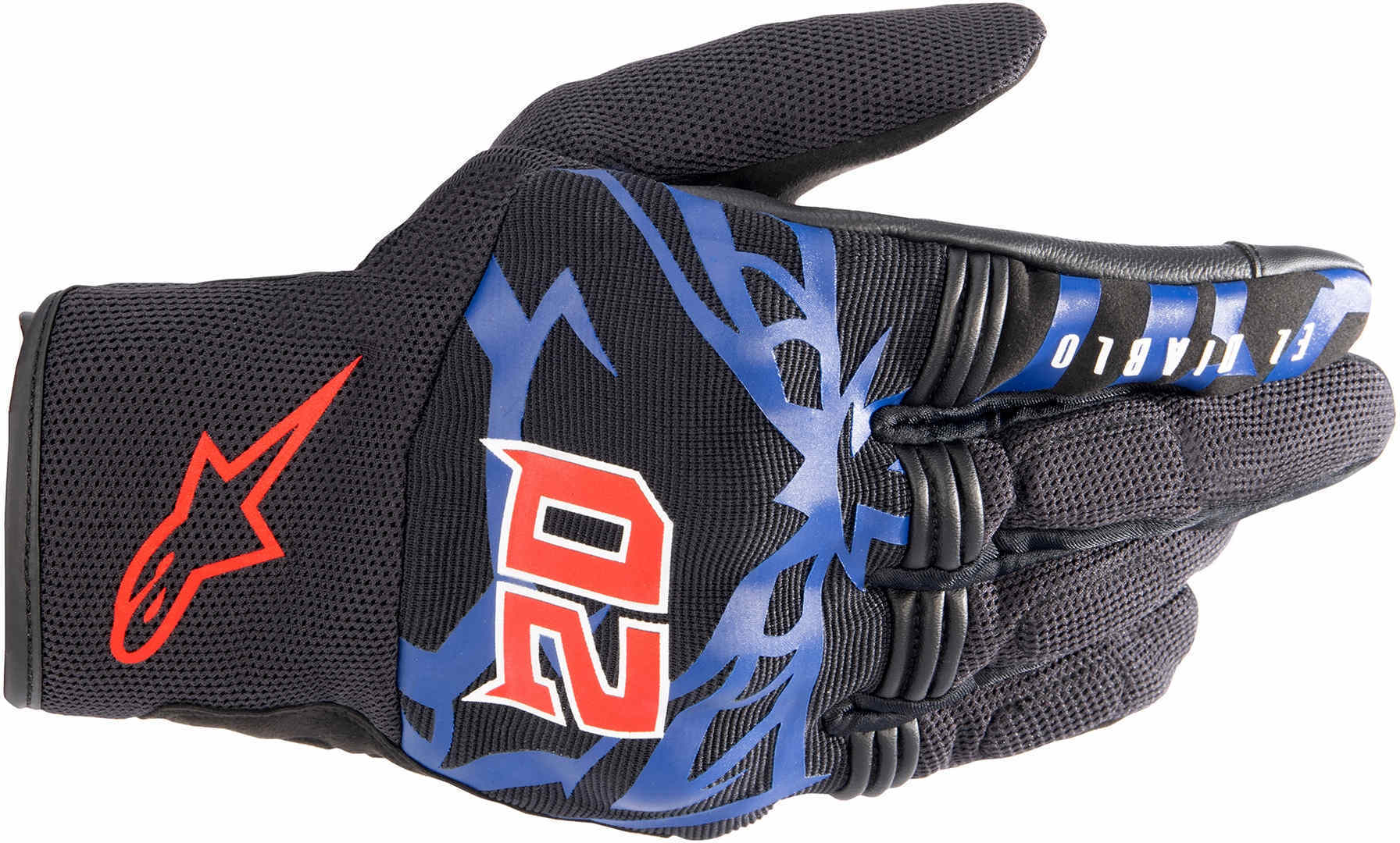 Alpinestars FQ20 Copper Guantes de motocicleta - Negro Rojo Azul (M)