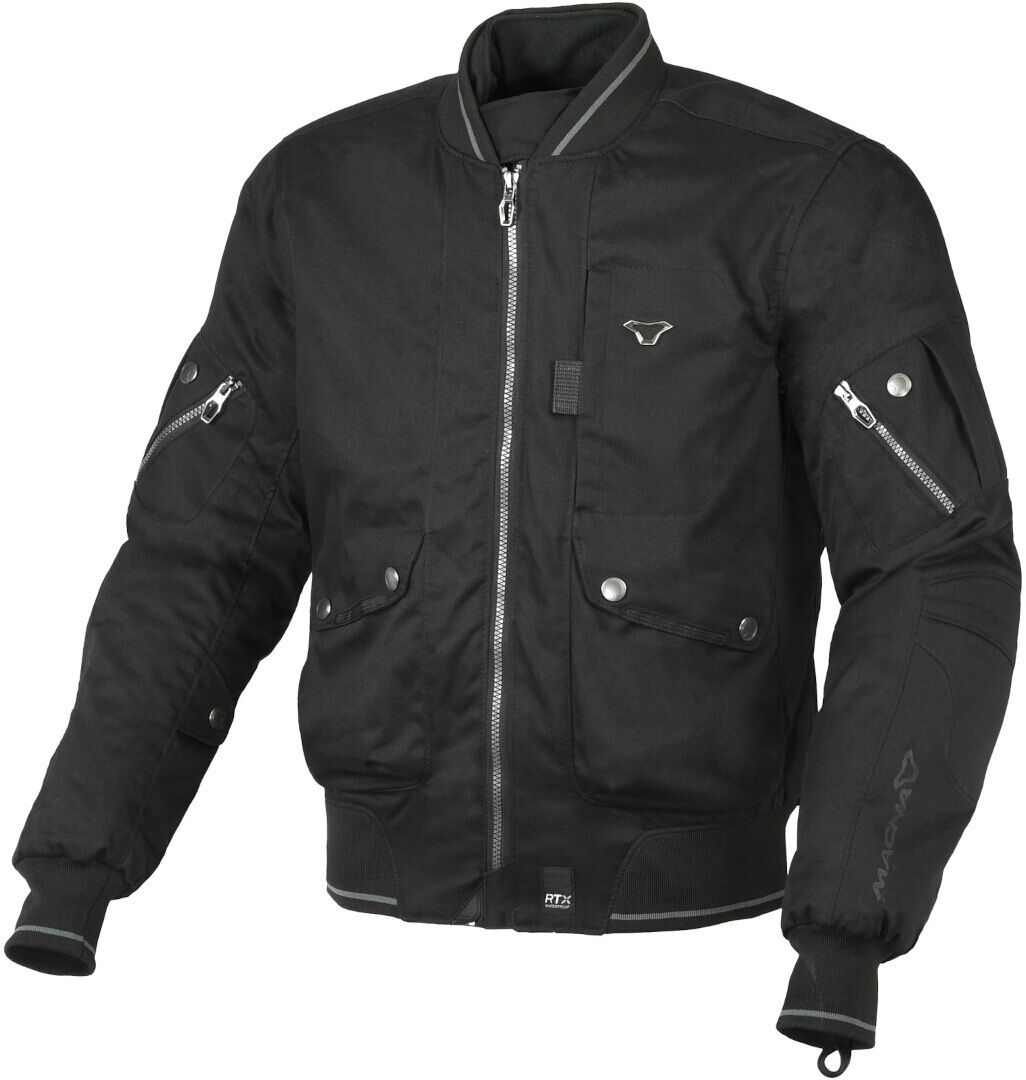 Macna Bastic 2023 chaqueta textil impermeable para motocicletas - Negro (M)