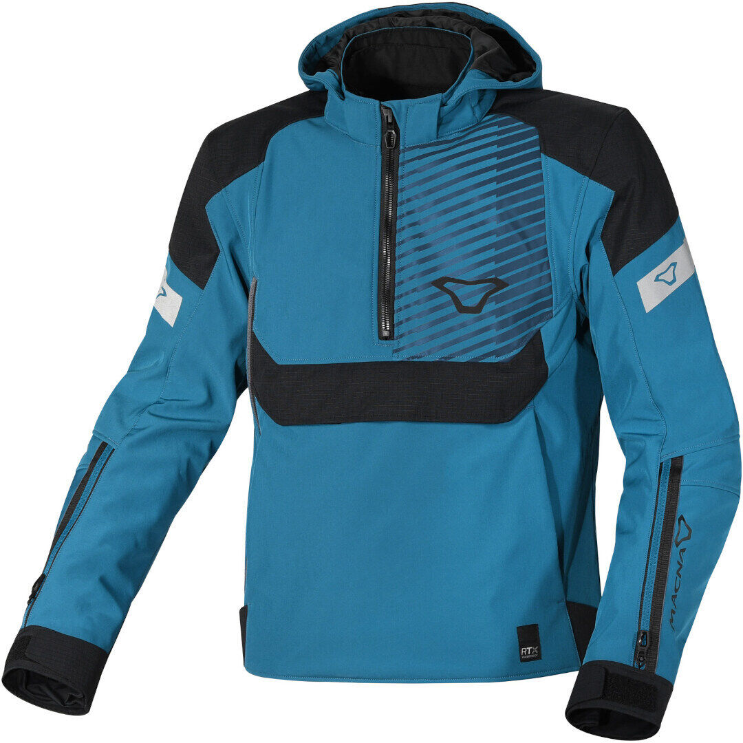 Macna Traffiq chaqueta textil impermeable para motocicletas - Negro Azul (2XL)