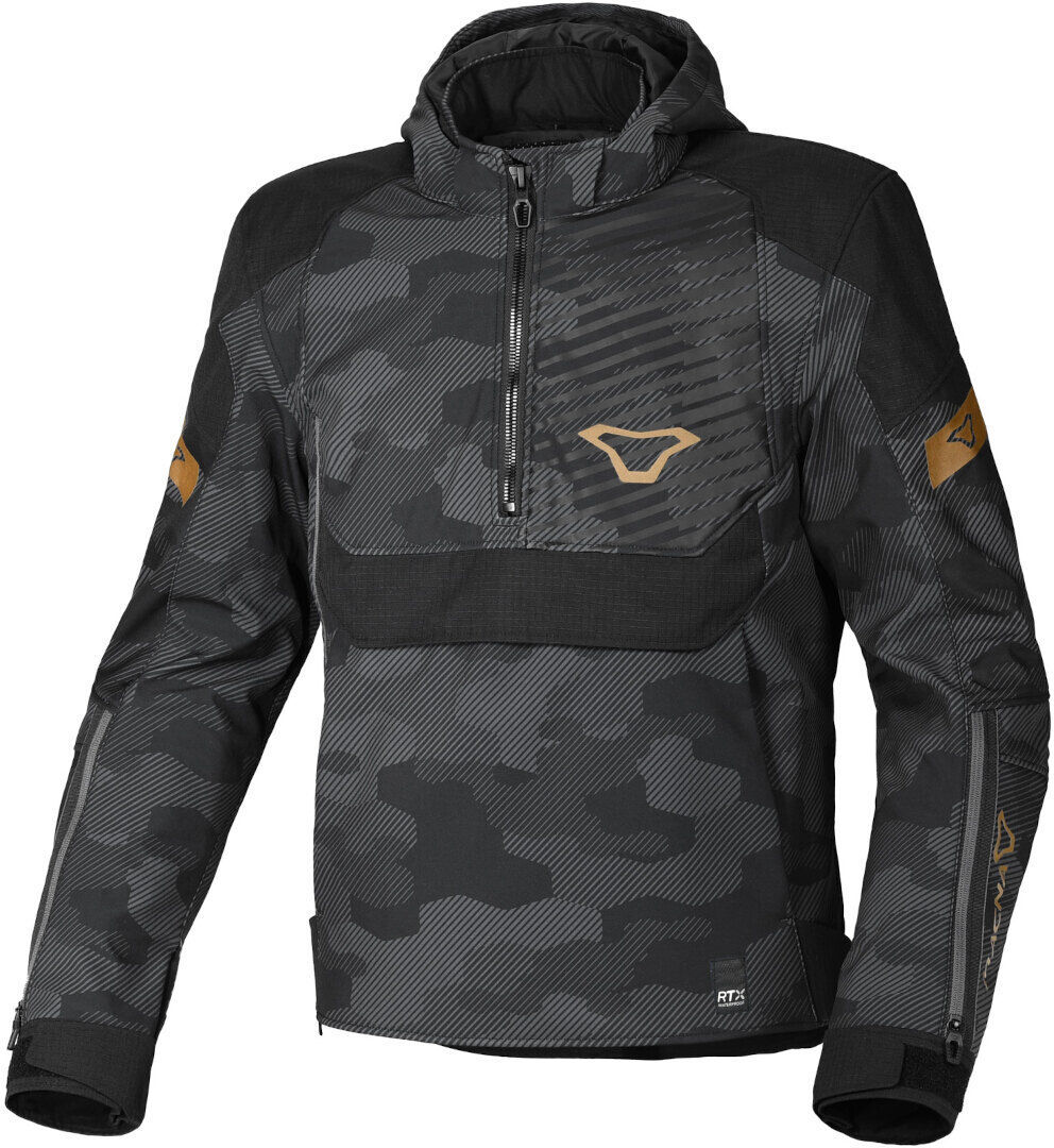 Macna Traffiq Camo chaqueta textil impermeable para motocicletas - Negro Multicolor (3XL)