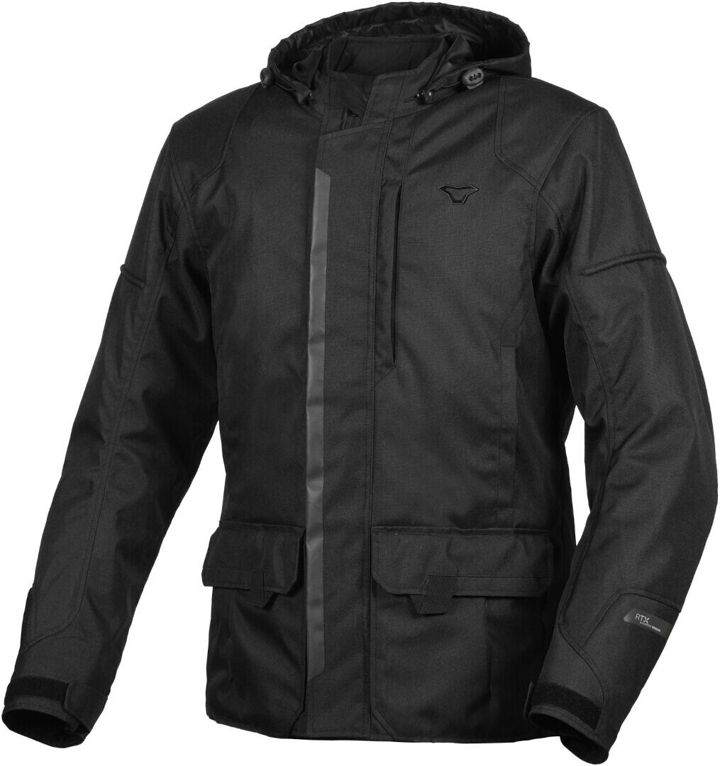 Macna Mondo chaqueta textil impermeable para motocicletas - Negro (XL)