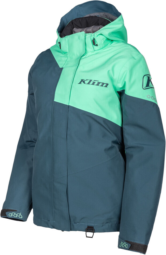 Klim Fuse Chaqueta para motonieve para damas - Verde Azul (XL)