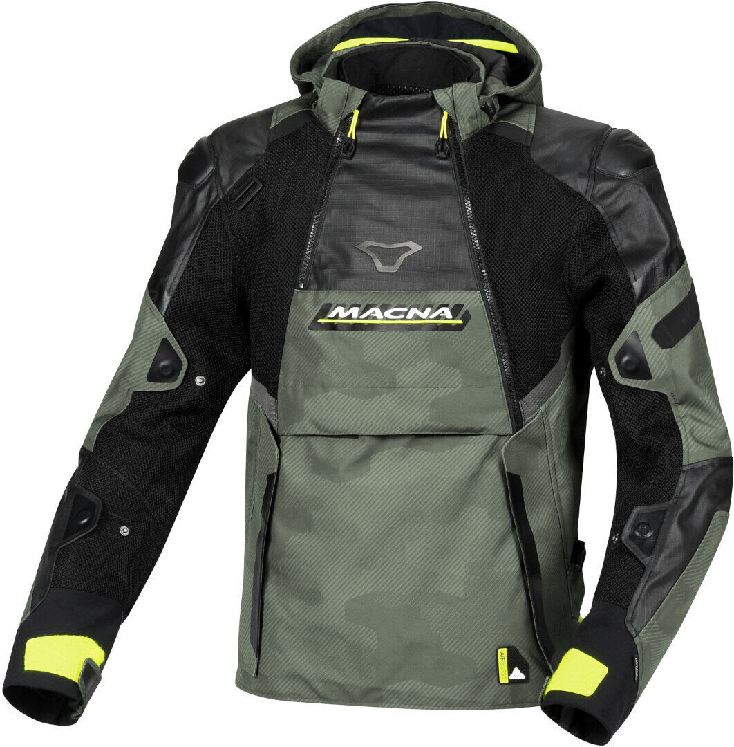 Macna Bradical Camo chaqueta textil impermeable para motocicletas - Verde (M)