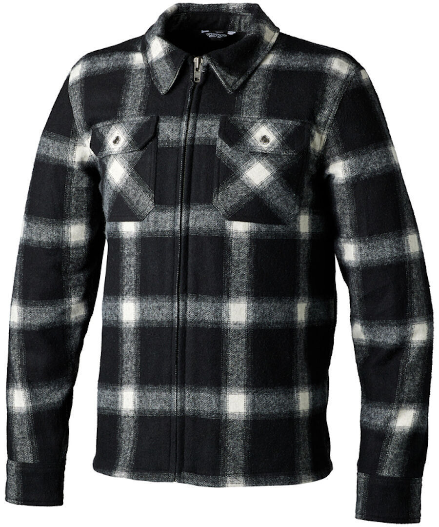 RST Brushed Camisa de moto - Negro Blanco (XS)