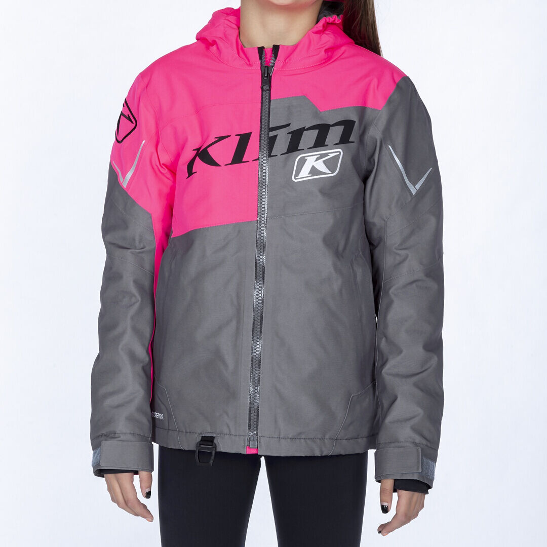 Klim Instinct Chaqueta para moto de nieve juvenil - Gris Rosa (M)