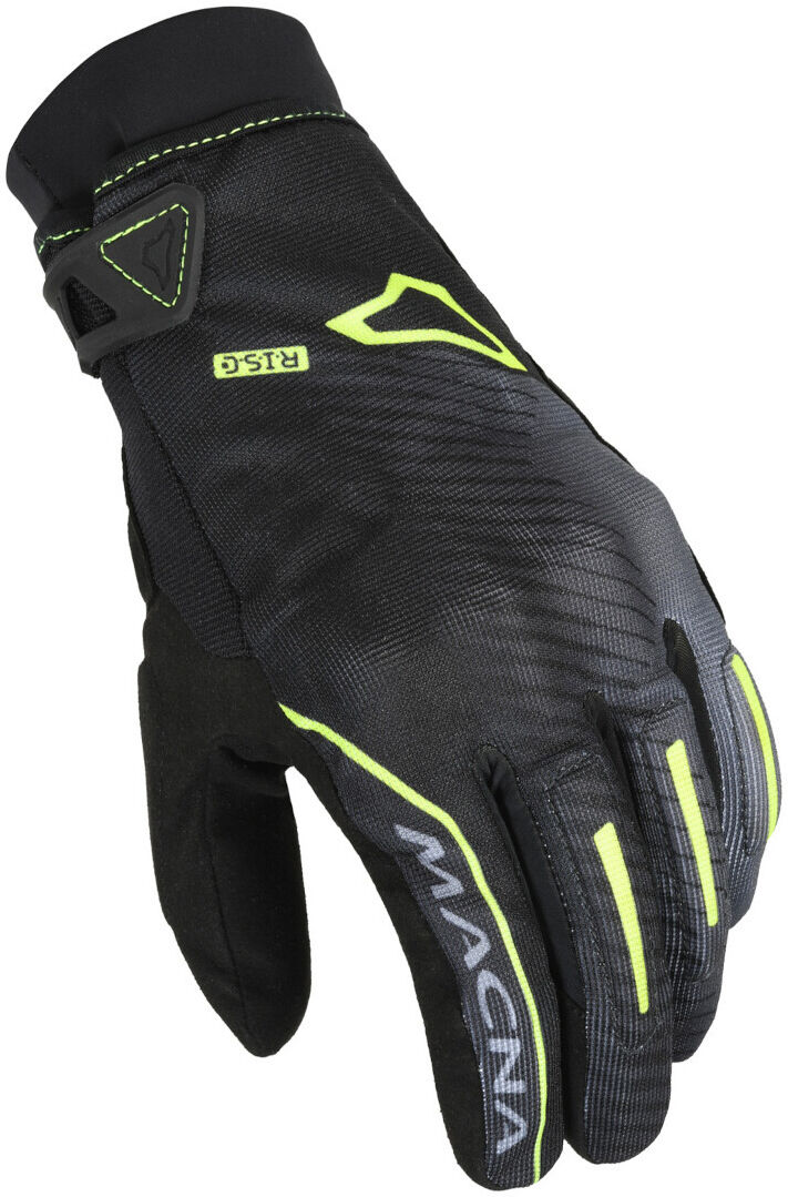 Macna Crew RTX Guantes de motocicleta impermeables - Negro Amarillo (XL)