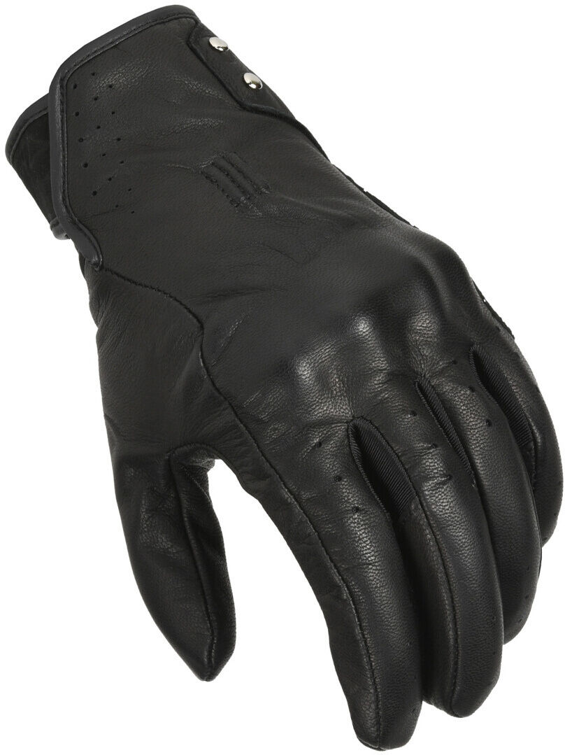 Macna Rouge Guantes de motocicleta perforados para damas - Negro (XS)