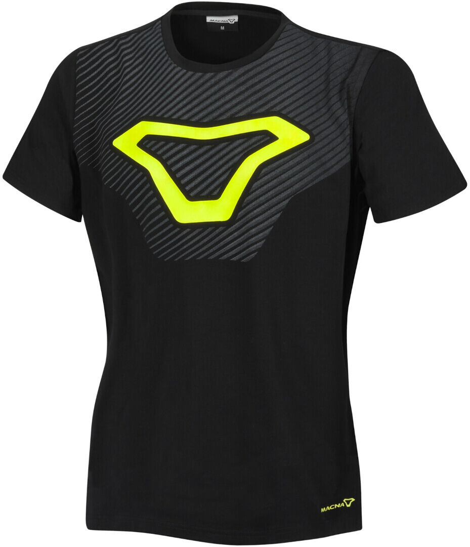 Macna Logo Camiseta Damas - Negro Amarillo (XL)