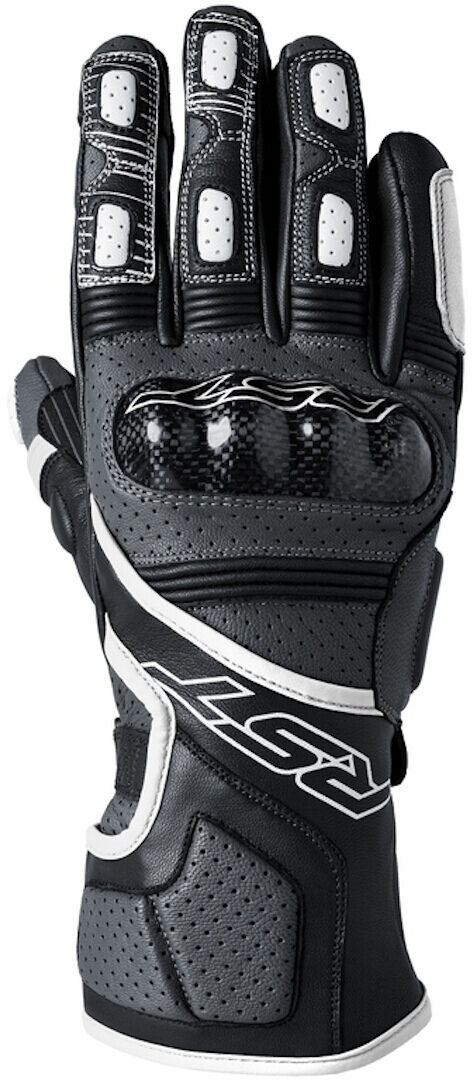 RST Fulcrum Guantes de motocicleta - Negro Blanco (M)