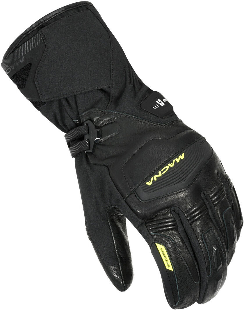 Macna Azra RTX Guantes de moto impermeables calefactables - Negro Amarillo (M)