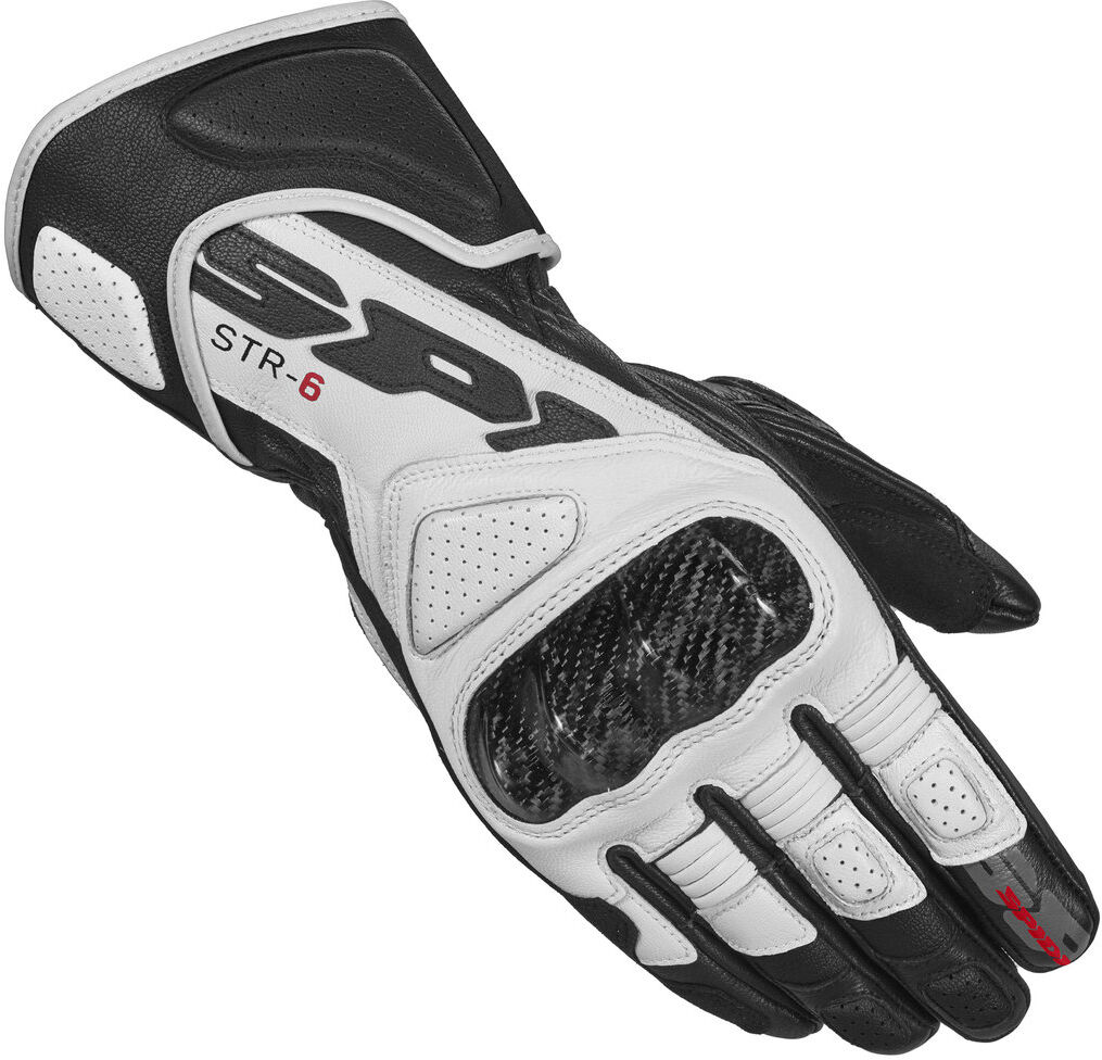 Spidi STR-6 Guantes de motocicleta - Negro Blanco (2XL)