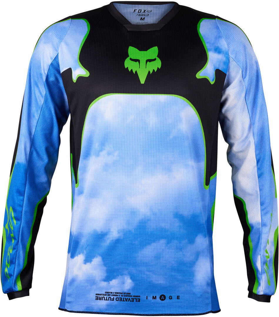 Fox 180 Atlas Maillot de motocross - Negro Verde (L)