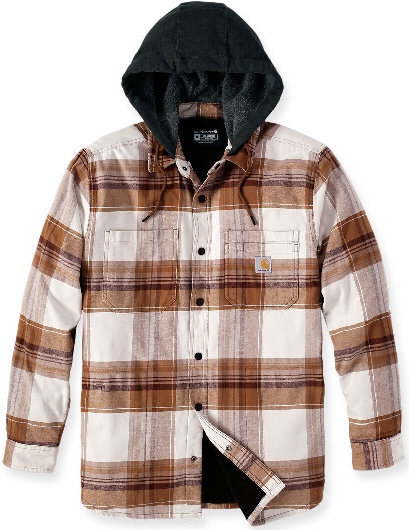 Carhartt Rugged Flex Flannel Hooded Camisa - Marrón (2XL)