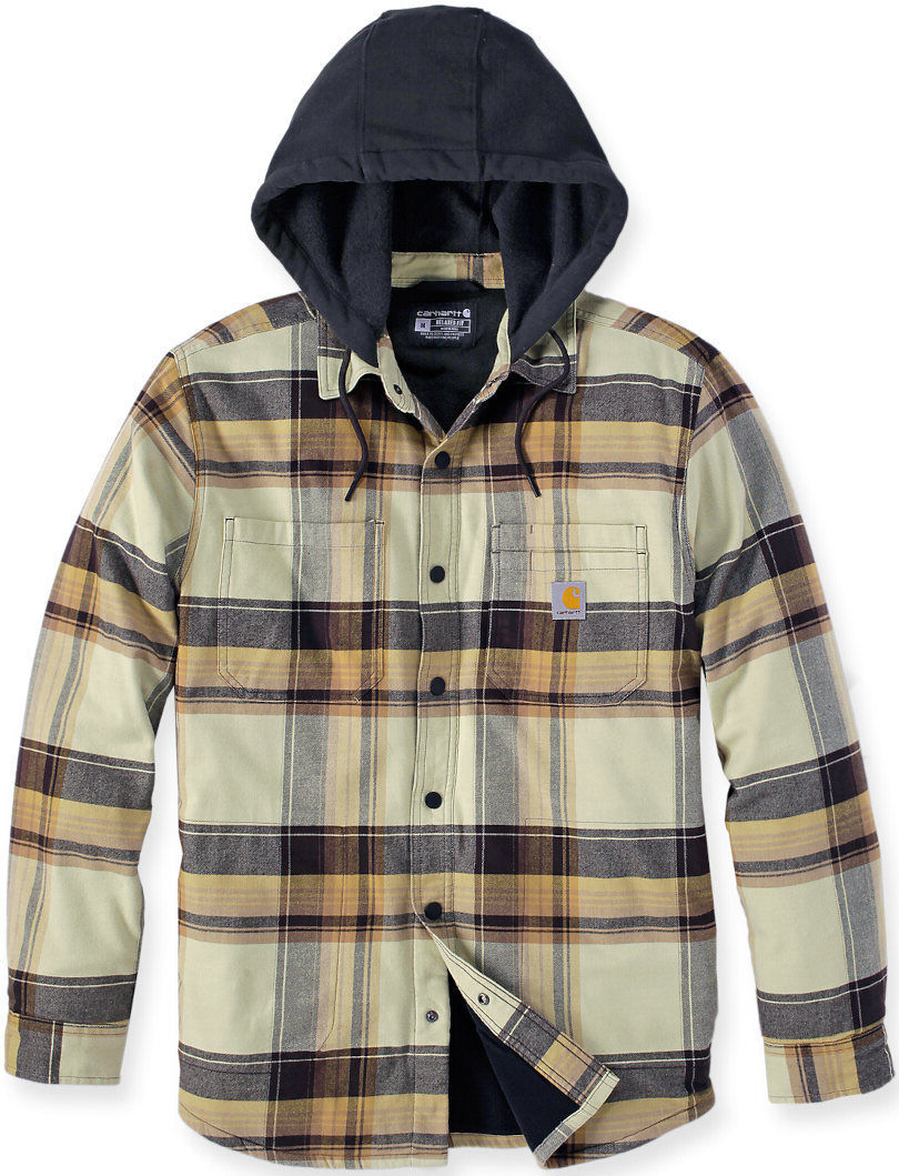 Carhartt Rugged Flex Flannel Hooded Camisa - Marrón (L)