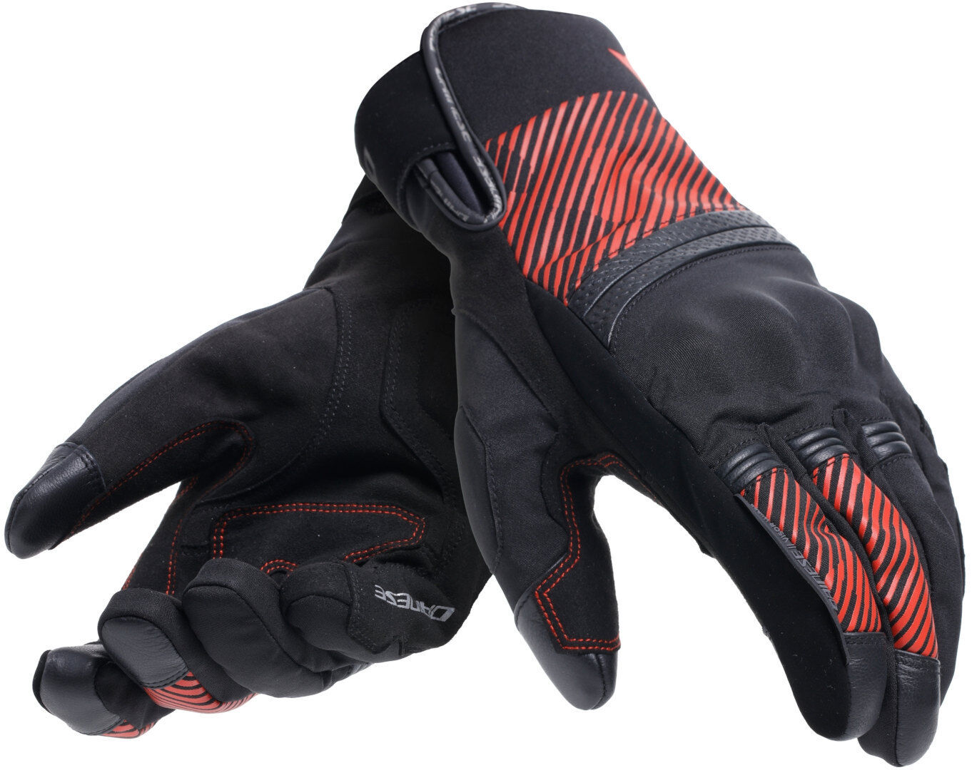 Dainese Fulmine D-Dry Guantes de motocicleta - Negro Rojo (2XL)
