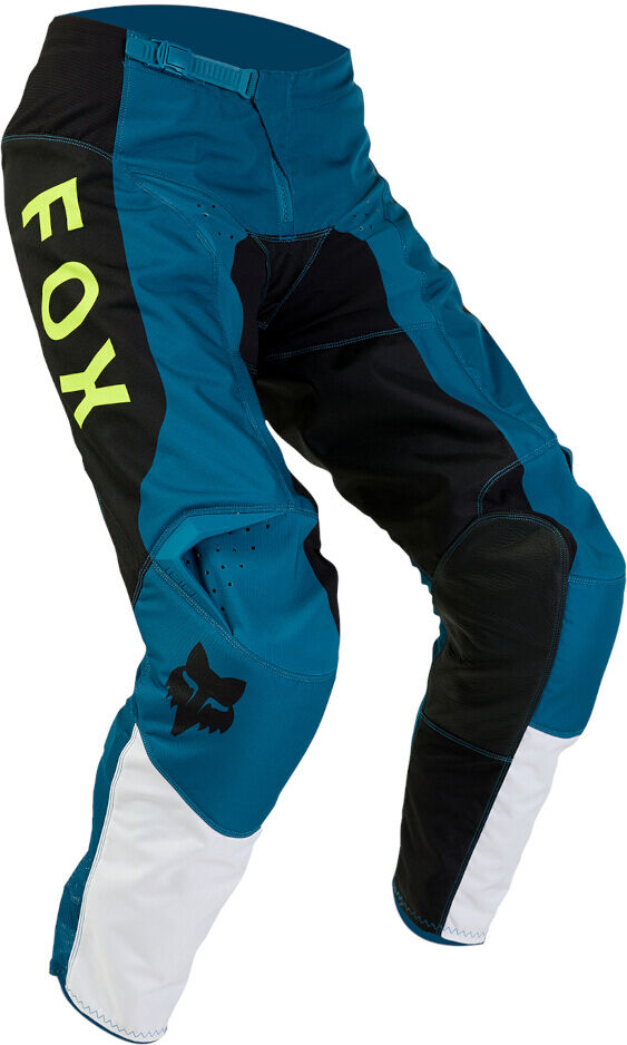 Fox 180 Nitro Pantalones de motocross - Negro Blanco Verde Azul (38)