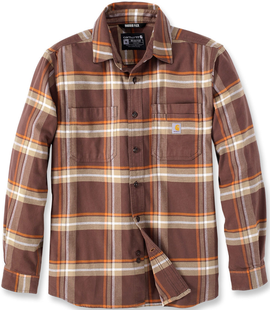 Carhartt Rugged Flex Flannel Plaid Camisa - Marrón (S)