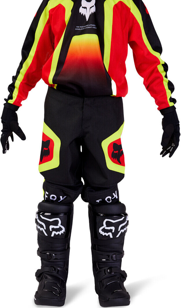 Fox 180 Ballast Maillot de motocross para niños - Negro Rojo Amarillo (S)