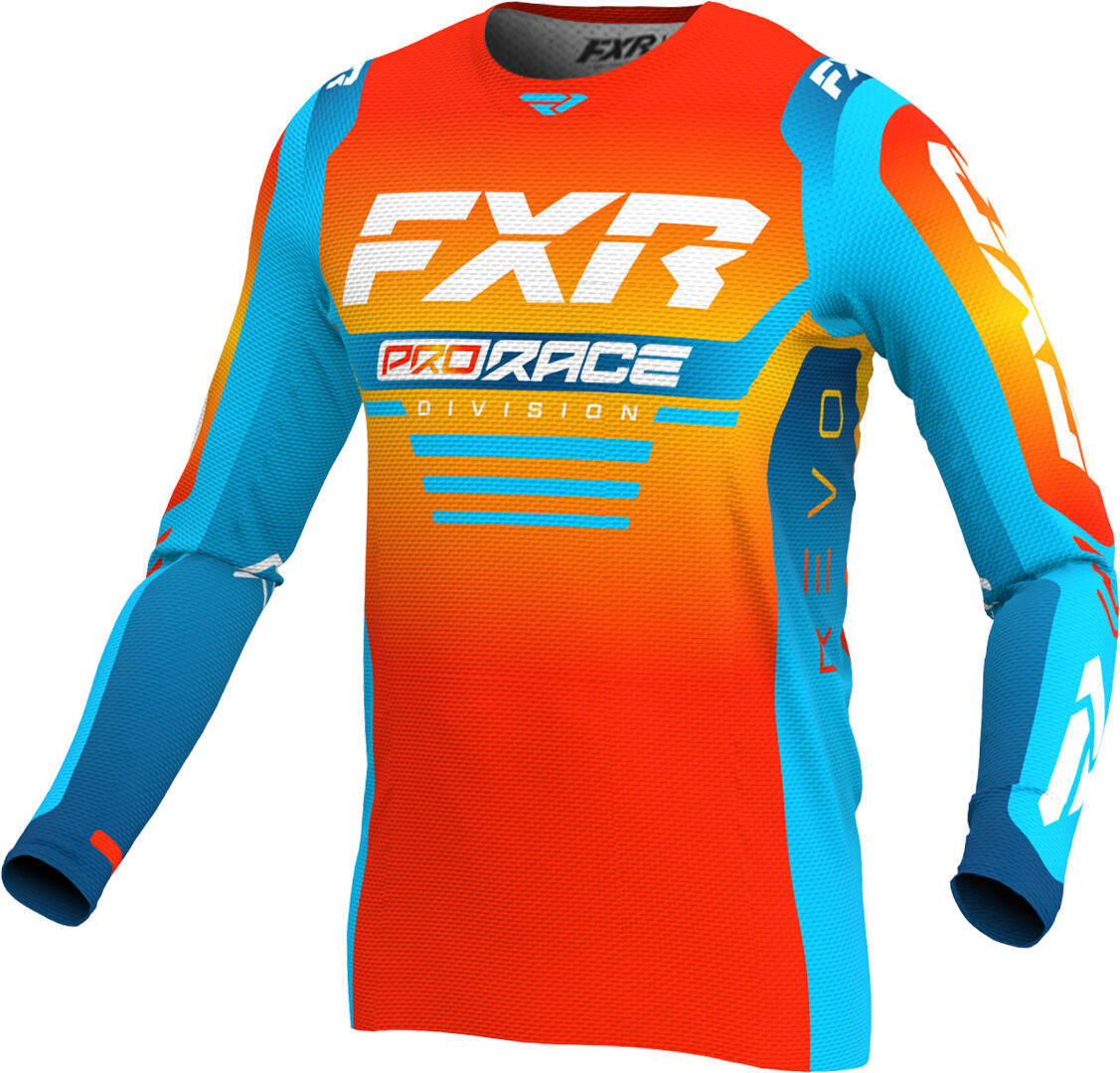 FXR Revo 2024 Maillot de motocross - Azul Naranja