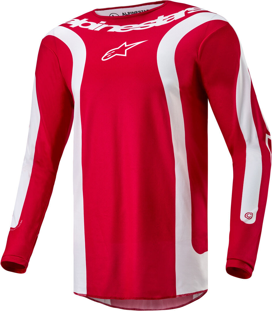 Alpinestars Fluid Lurv Maillot de motocross - Blanco Rojo (XL)