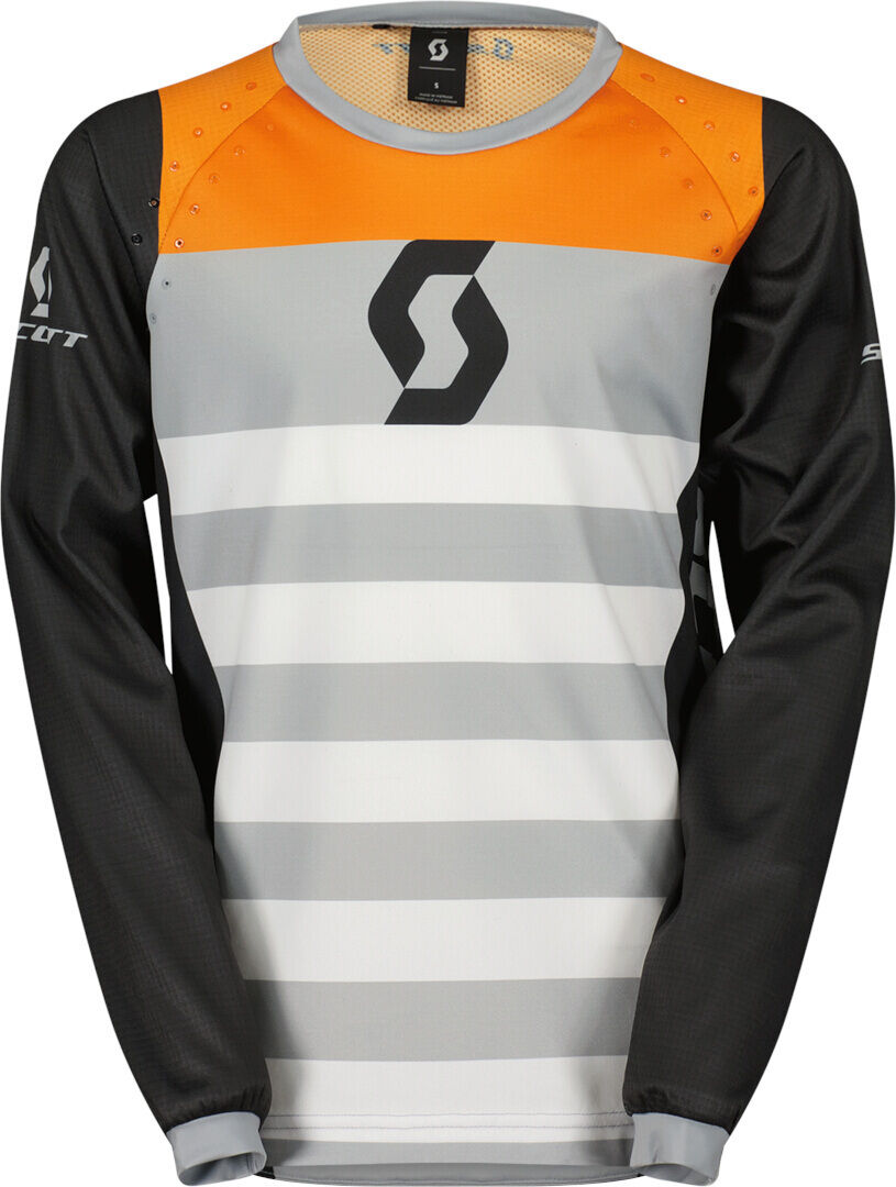 Scott Evo Race Maillot de motocross para niños - Negro Gris Naranja (XS)