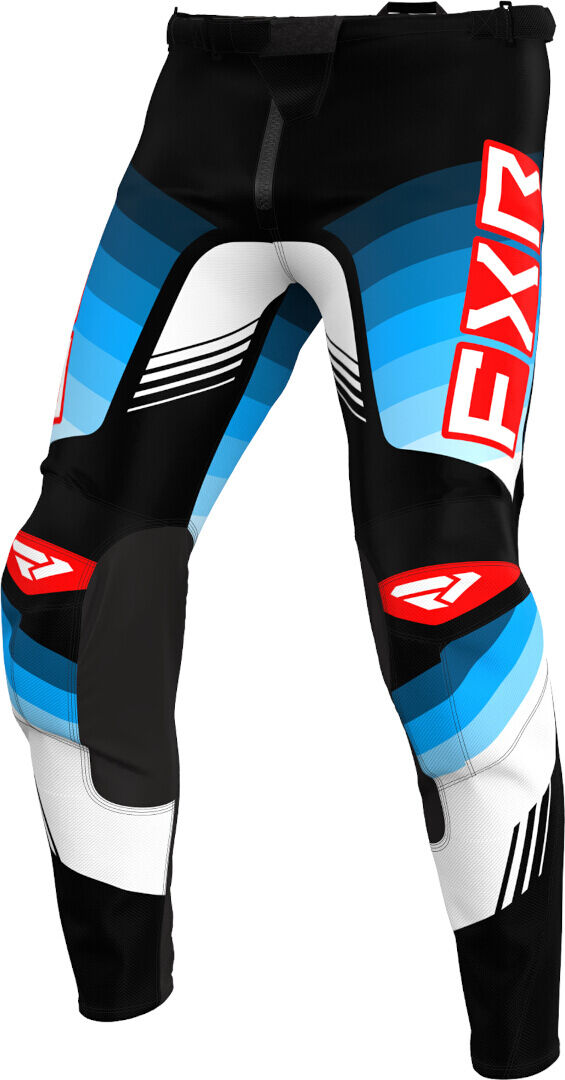 FXR Clutch Pro 2024 Pantalones de motocross - Negro Blanco Rojo Azul (42)