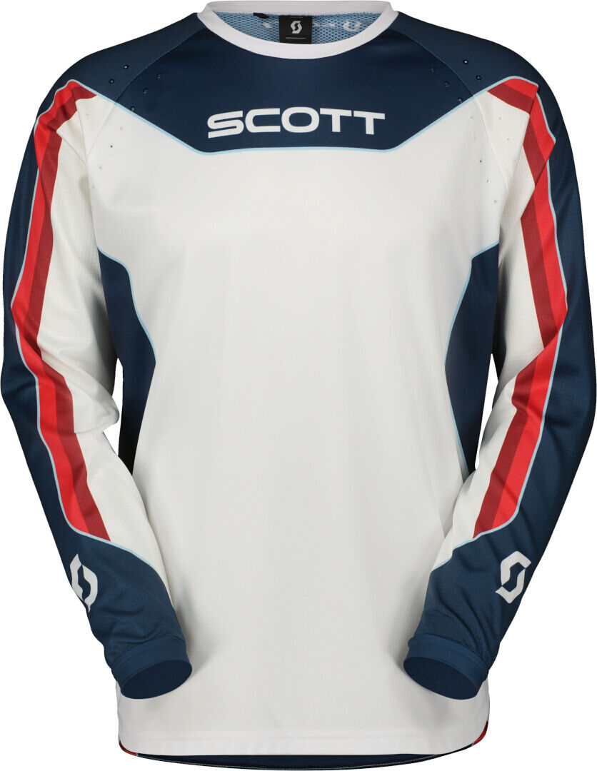 Scott Evo Dirt Maillot de motocross - Blanco Rojo (2XL)