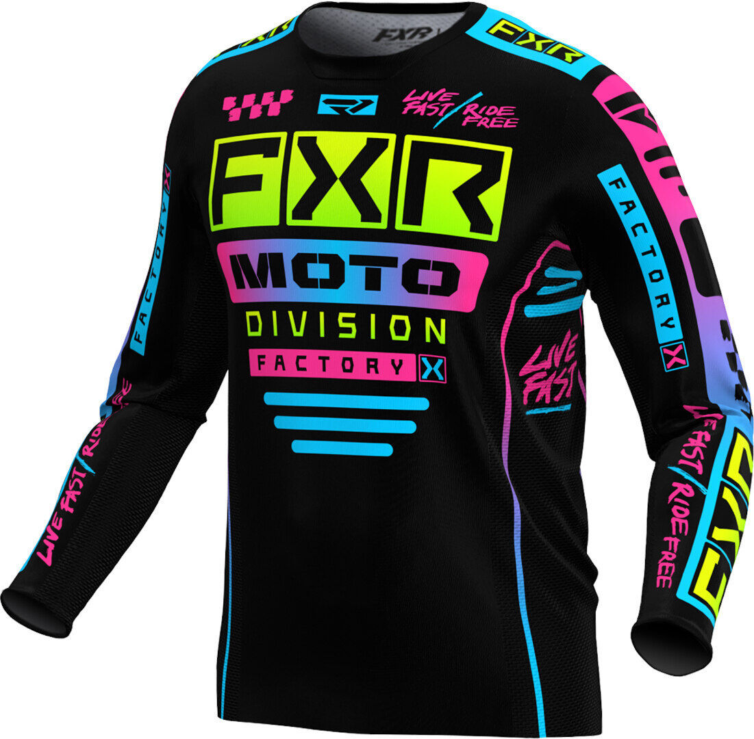 FXR Podium Gladiator 2024 Maillot de motocross - Negro Amarillo (XL)