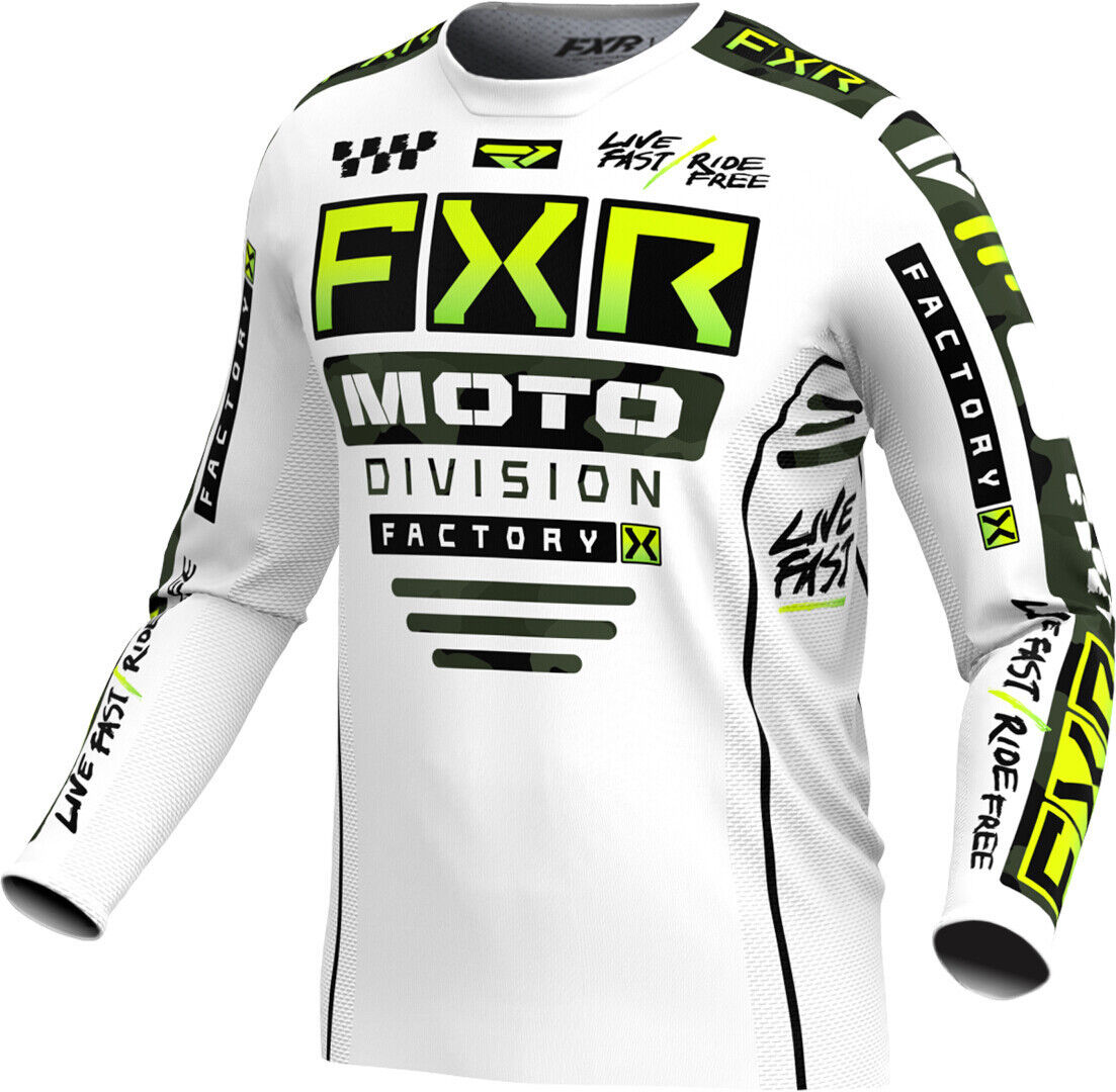 FXR Podium Gladiator 2024 Maillot de motocross - Blanco Multicolor (XL)