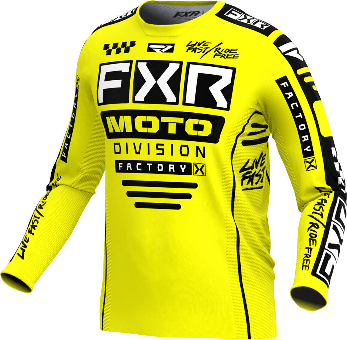 FXR Podium Gladiator 2024 Maillot de motocross - Negro Amarillo (XL)