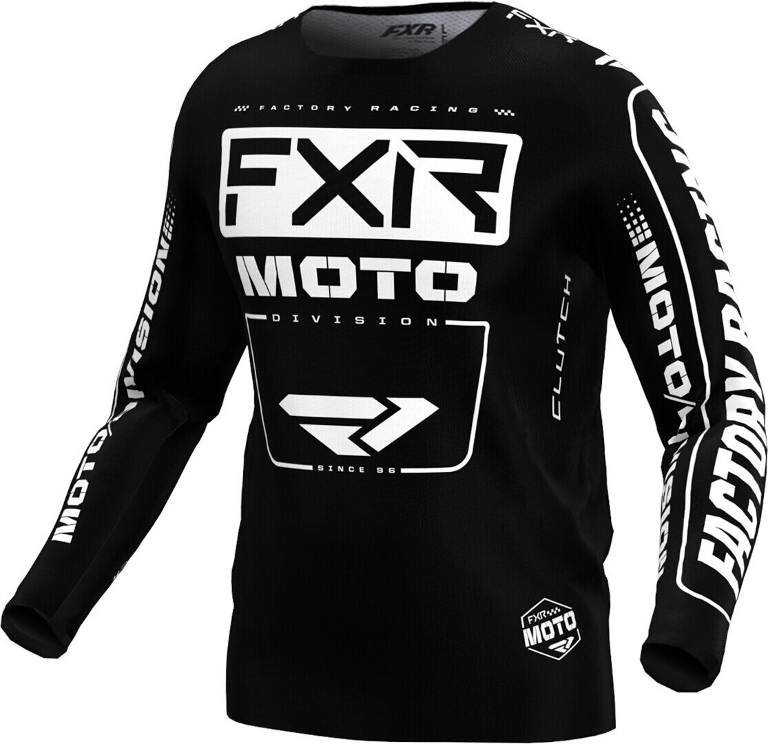 FXR Clutch 2024 Maillot de motocross - Negro Blanco (XL)