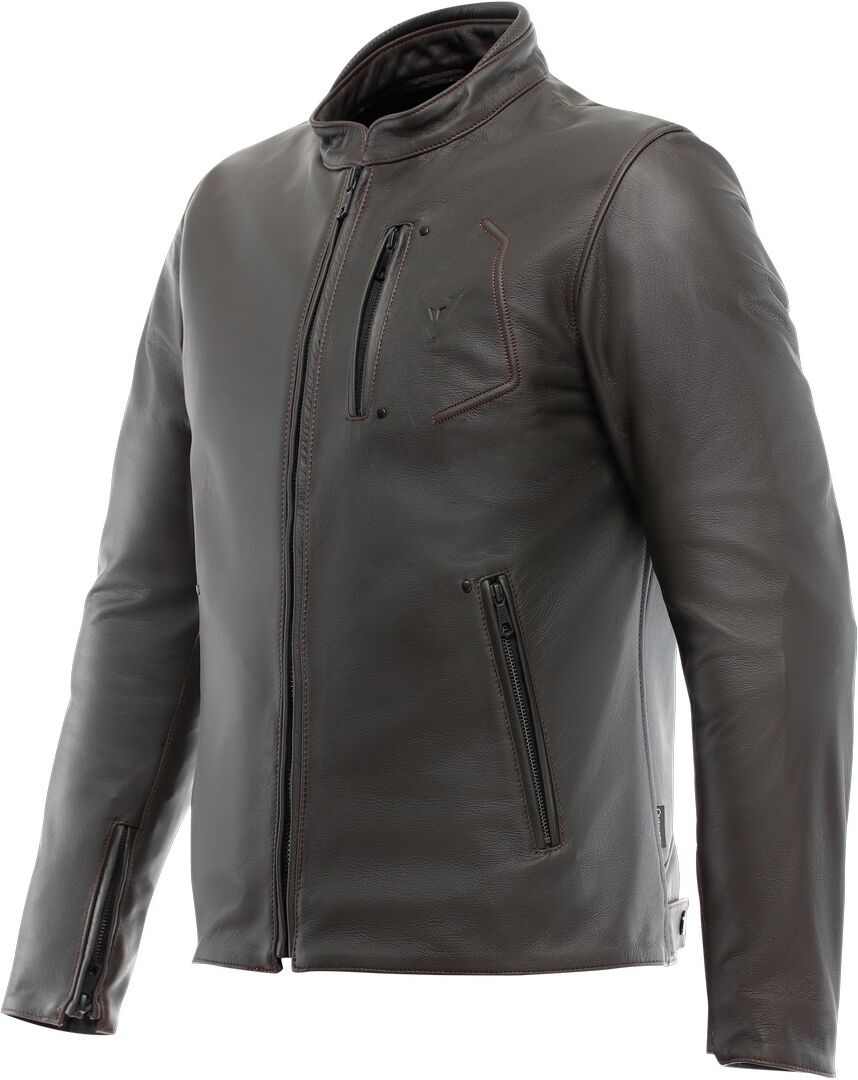 Dainese Fulcro Chaqueta de cuero de motocicleta - Marrón (52)