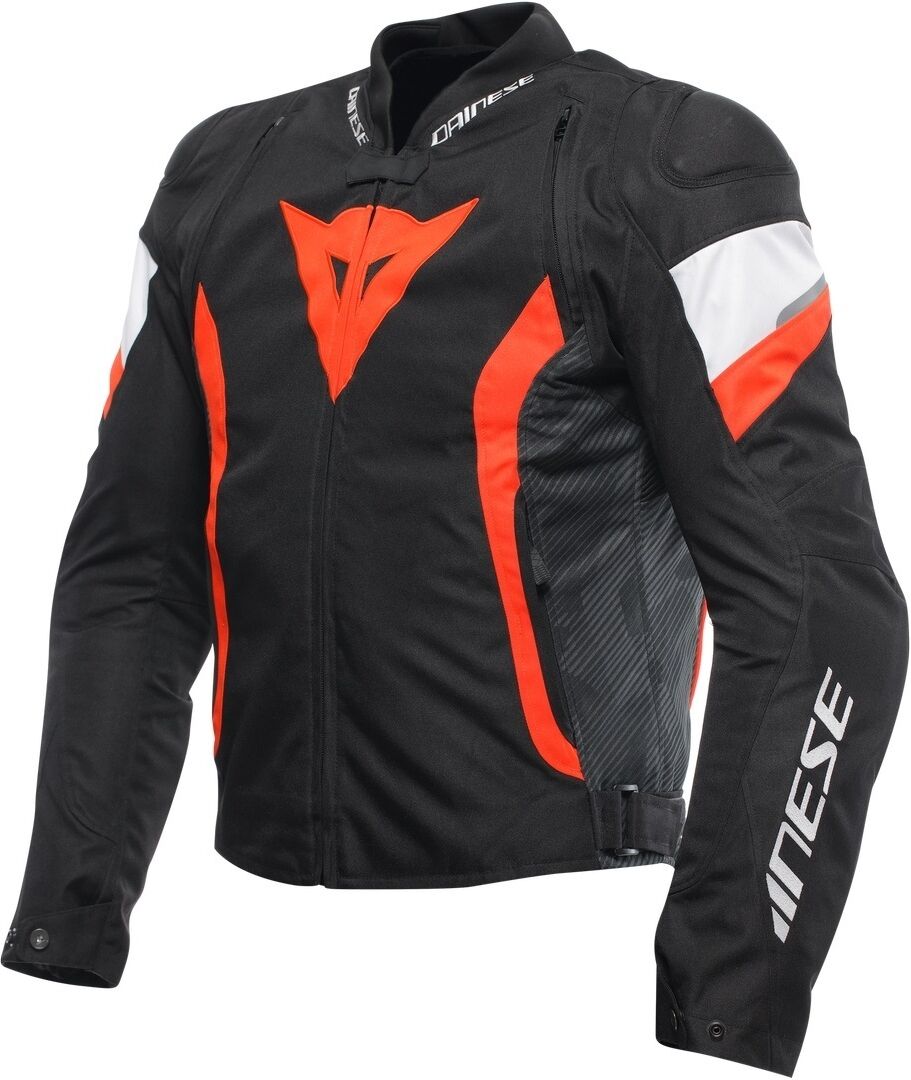 Dainese Avro 5 Chaqueta textil de motocicleta - Negro Blanco Rojo (60)