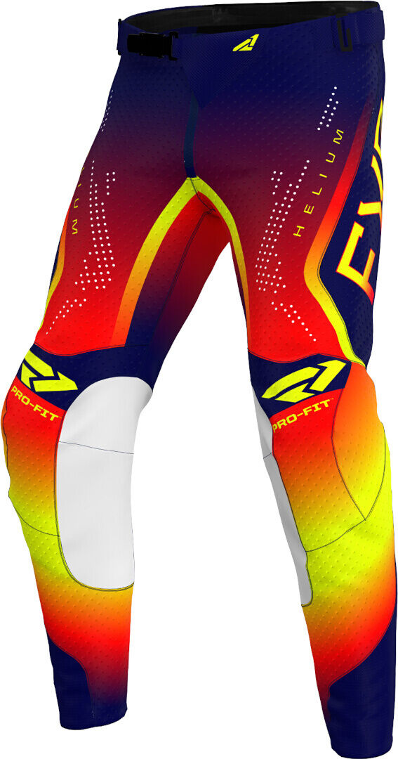 FXR Helium 2024 Pantalones de motocross - Rojo Azul Amarillo (28)